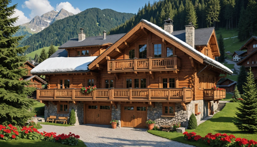 What defines a traditional morzine chalet, from larch wood to mountain views
